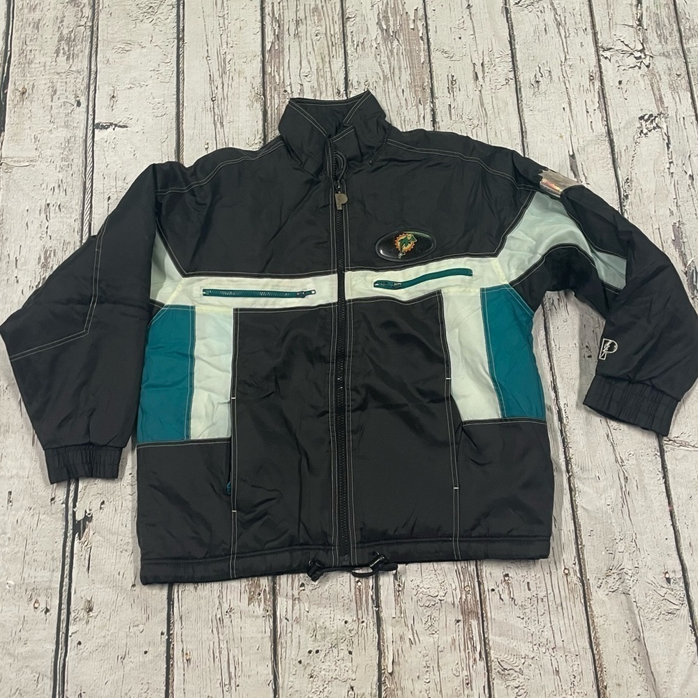 Vintage 1990s Miami Dolphins 90s Pro Players NFL Football Zip Up Jacket